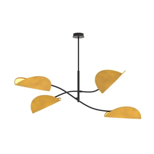 Plafoniera LOTUS 4 Negru Galben Mai ieftin