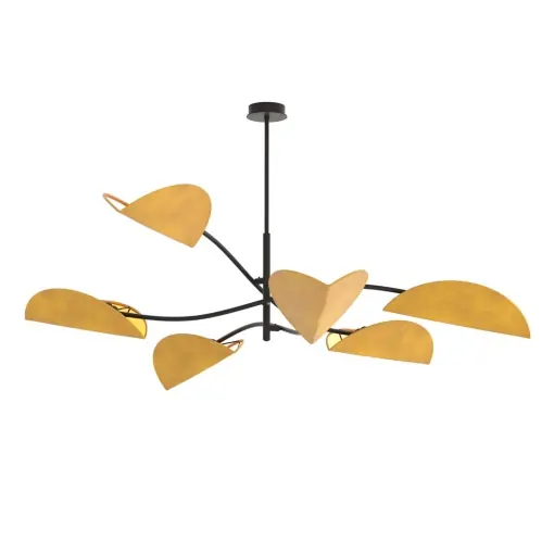 Chilipir Plafoniera LOTUS 6 Negru Galben
