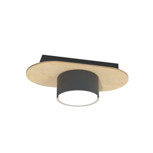 Plafoniera DIAZ 1 Negru WOOD Ofertă limitată