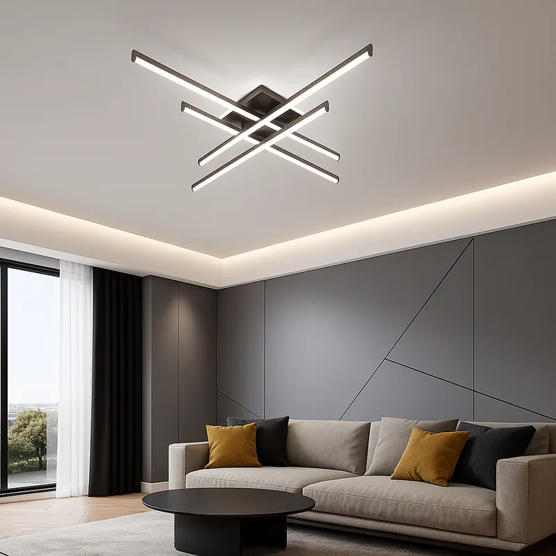 Livrare rapidă Lustra LED Dormitor 69W Zig Zag Vision Maro 5