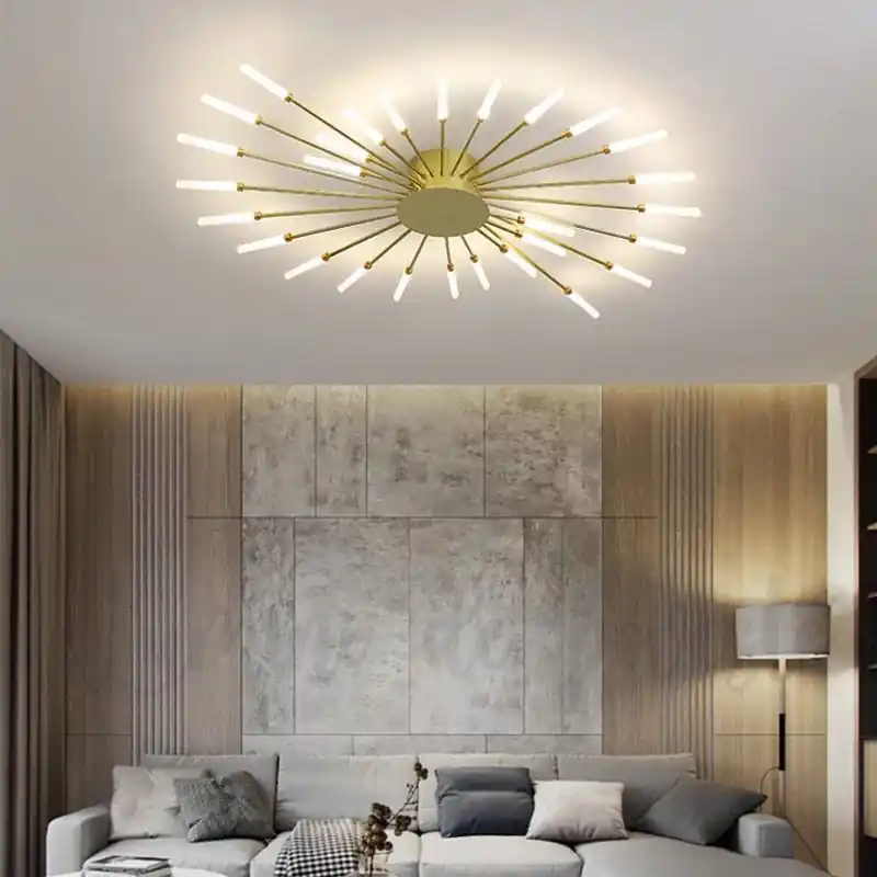 Lustra LED 126 W Fan Light Gold XL 42, 115 cm Super ofertă