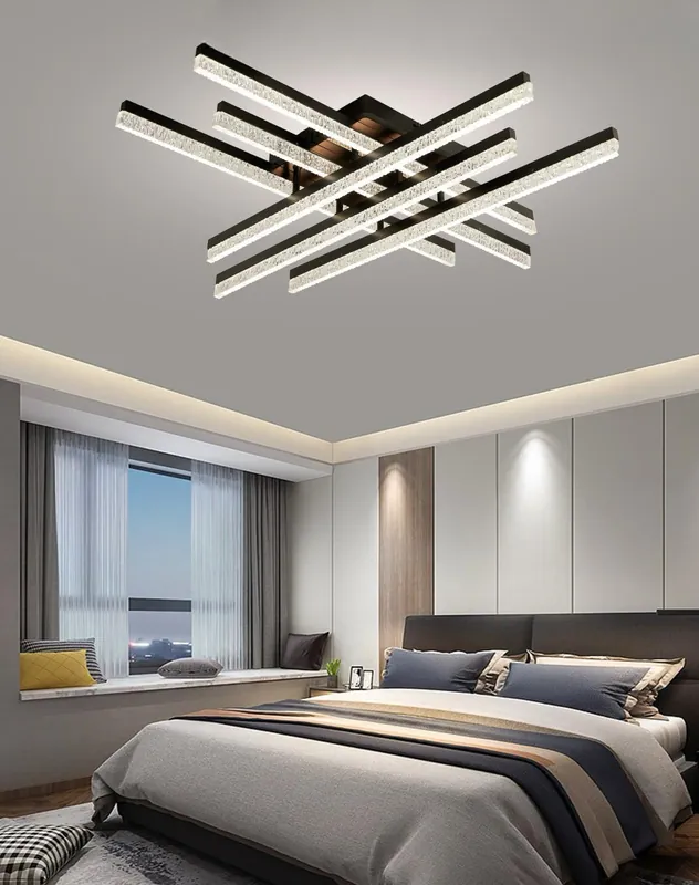 Cumpără online Lustra LED 144W Zig Zag Negru Mini Glam 6, Telecomanda