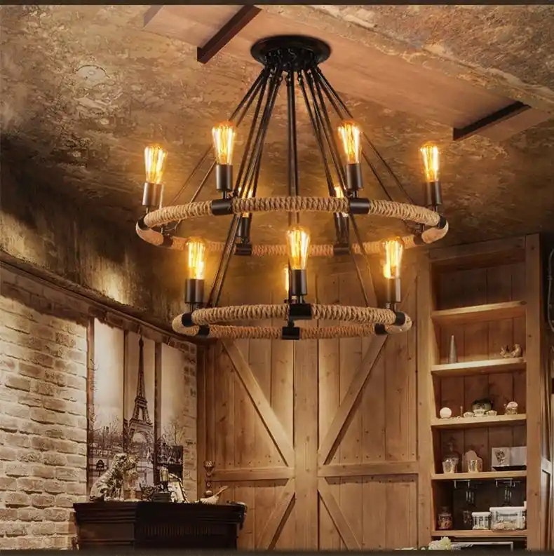 Candelabru Rustic Rope 60+40 Cumpără online