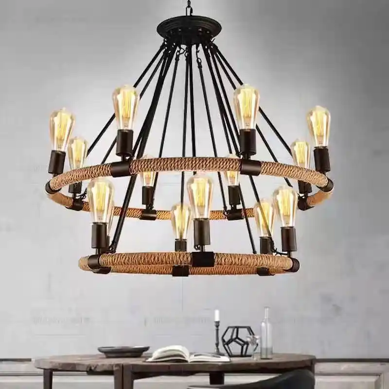 Candelabru Rustic Rope 80+60 Ultima șansă