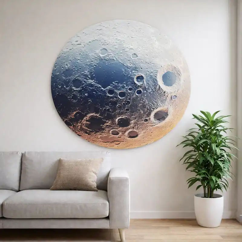 Noutate Tablou LED decorativ Luna Cosmica, 80 cm