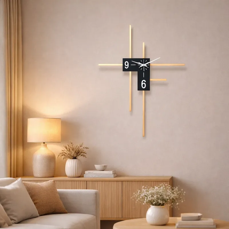 Preț promoțional Aplica LED 24W cu Ceas Negru Axis