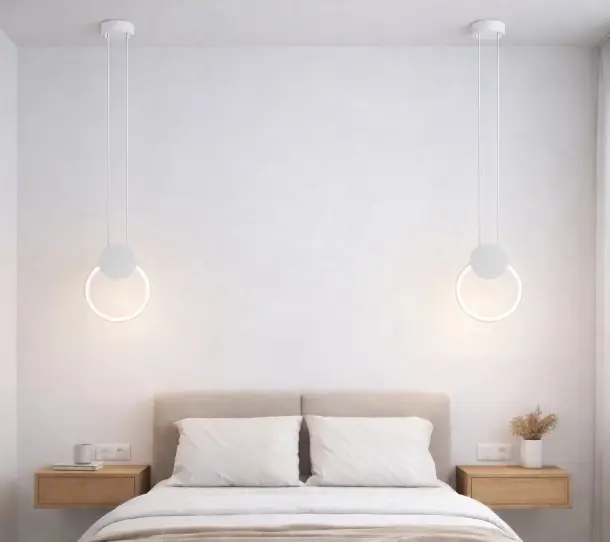 Pendul LED 24W Ring Alb Noutate
