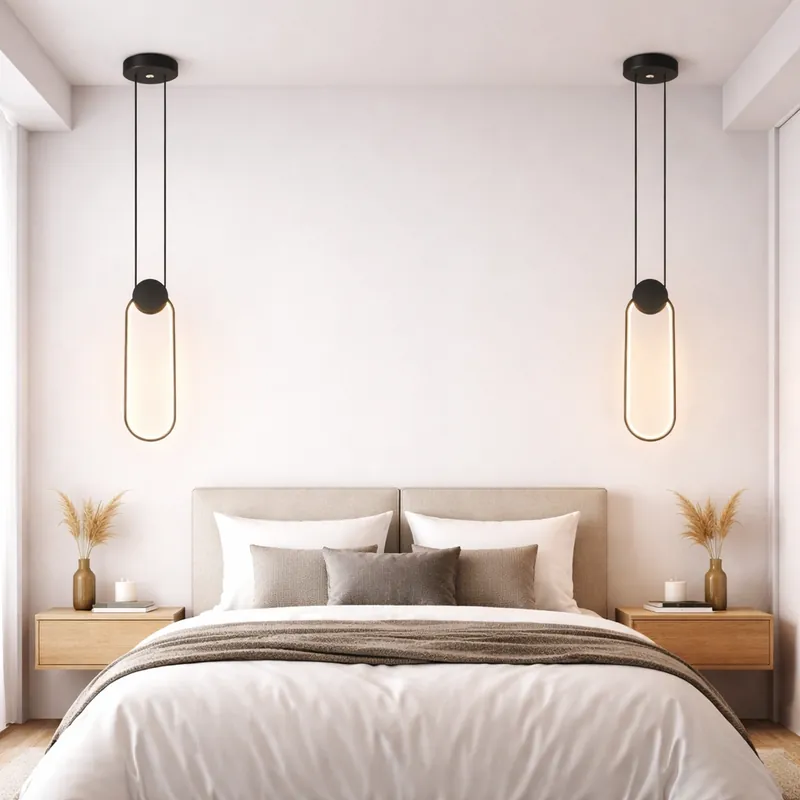 Pendul LED 24W Minimalist Oval Negru Ultima șansă