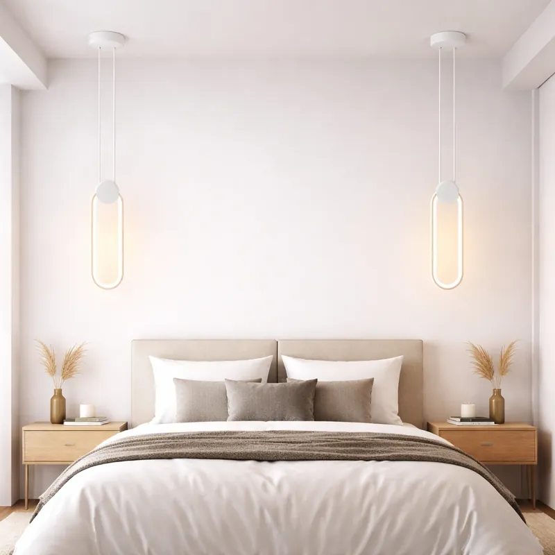 Bestseller Pendul LED 24W Minimalist Oval Alb