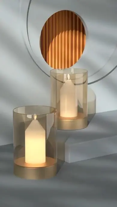 Veioza LED Flame Glass Reducere