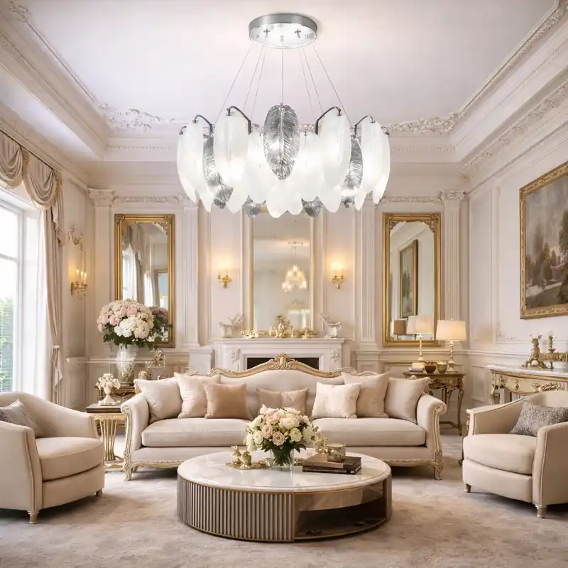Mai ieftin Candelabru LED Feather Silver Luxury TK