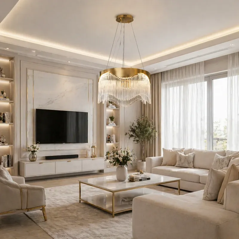 Cel mai vândut Candelabru LED 78W Cascade Gold 40