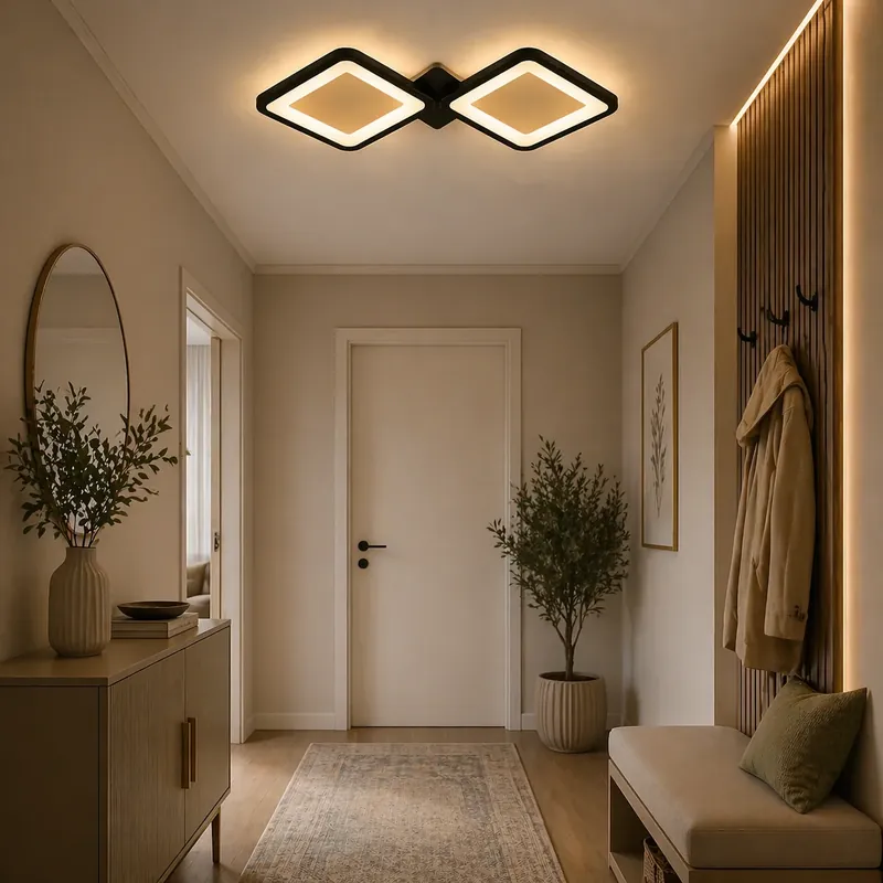 Promoție Aplica LED 44W Ceiling 2 Patrate Negru