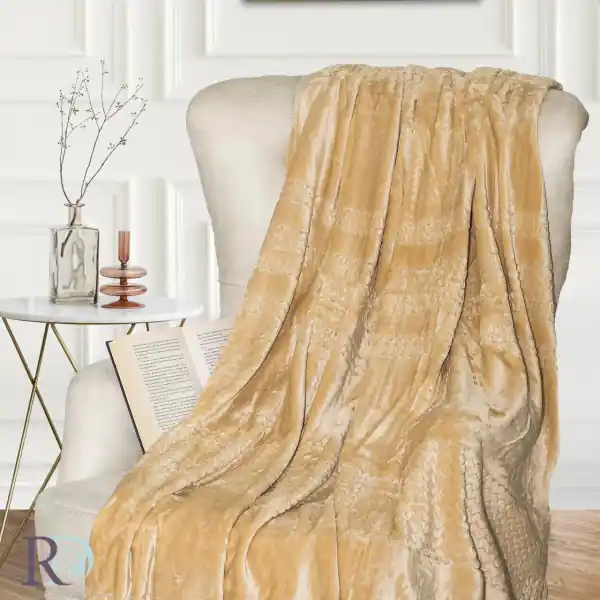 Patura simpla, 100% microfibră, auriu, Roxyma Dream Golden Fairy Doar azi