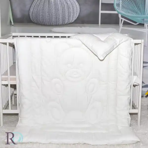 Discount Pilota pentru bebeluși, 100x150 cm, 100% bumbac, tesatura satin, alb, Roxyma Dream Raye