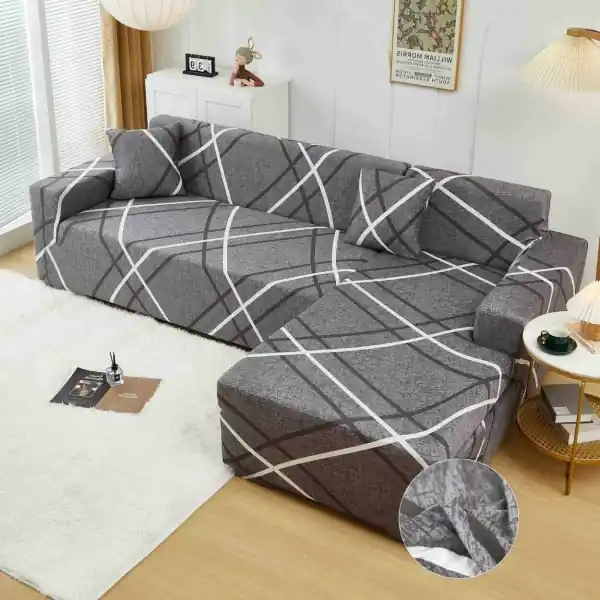 Set huse elastice pentru coltar, gri, HEJ-55 Discount