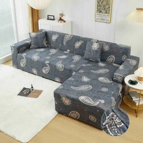 Set huse elastice pentru coltar, gri inchis, HEJ-59 Premium