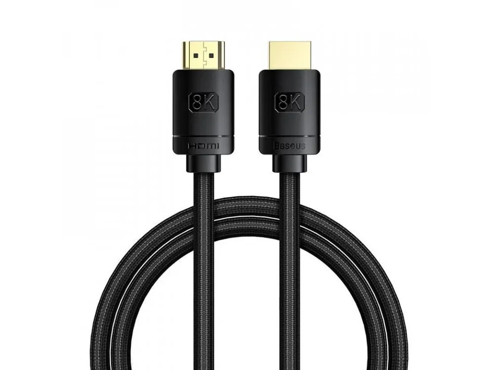 Cablu HDMI 2.1 Baseus High Definition Series 8K 60Hz, 3D, HDR, 48Gbps, 1m negru [CAKGQ-J01] Ultima șansă