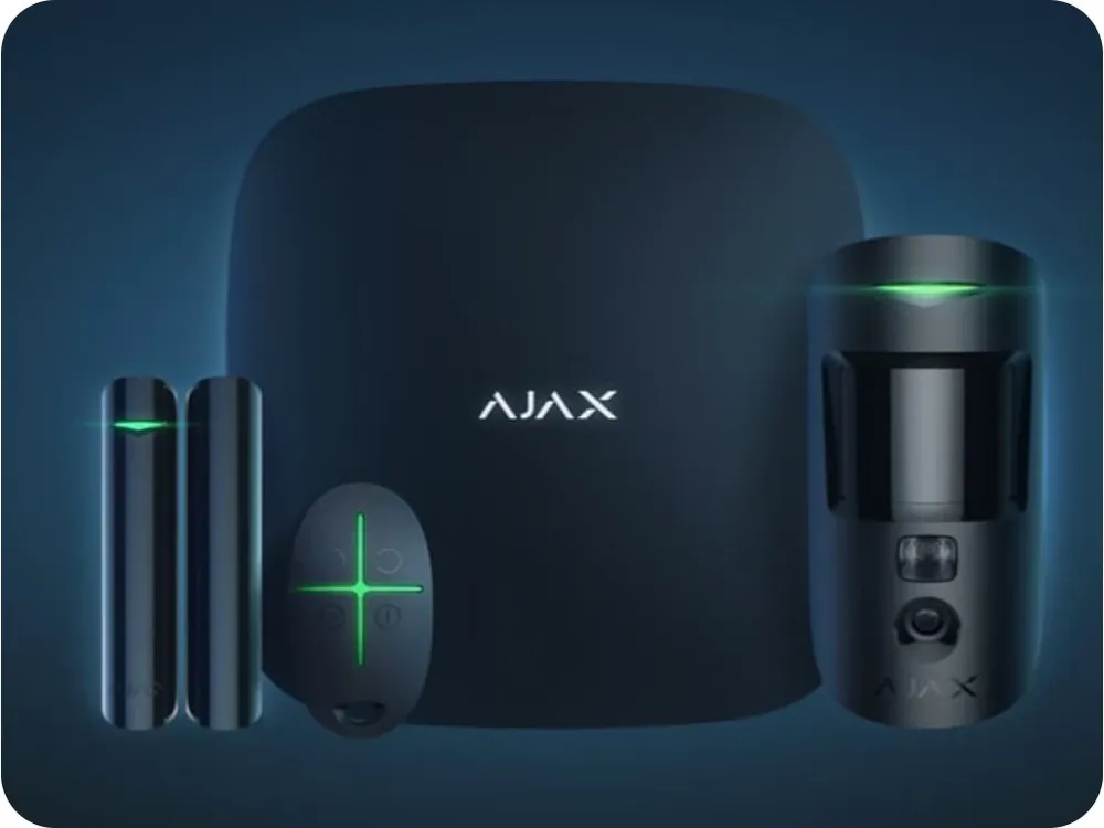 Set wireless AJAX StarterKit Cam/B negru (Hub 2 + MotionCam + DoorProtect + SpaceControl) [StarterKit Cam/B 20291] Preț mic