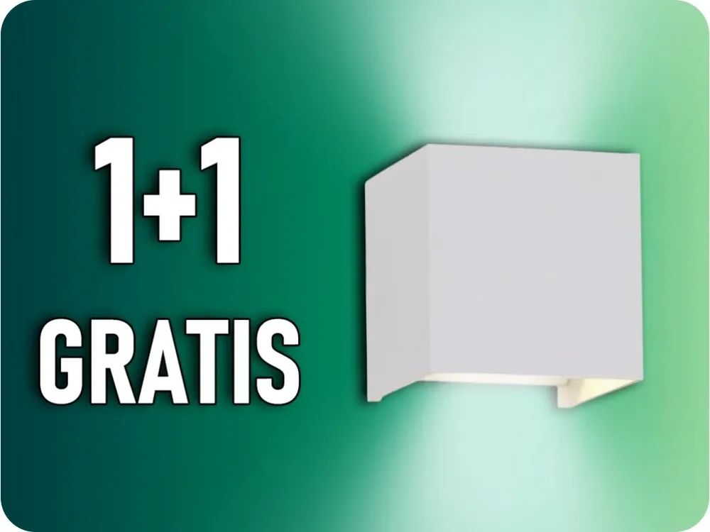 Aplică LED 5W, 700LM, pătrat, IP65, alb, 1+1 gratis! Expediere rapidă