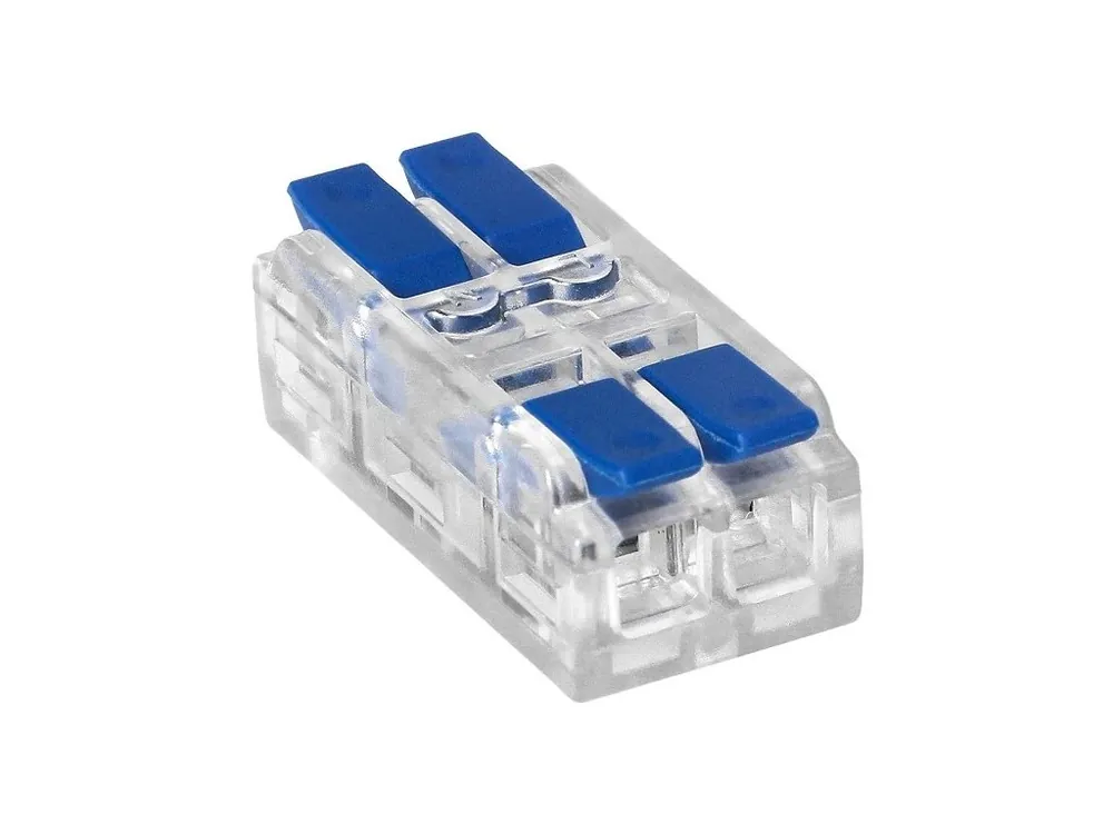 Conector cablu mini 2PIN, cu două fețe, albastru, 0,75-4mm2, IEC, 250V/32A [OR-SZ-8021/2/50] Cel mai vândut