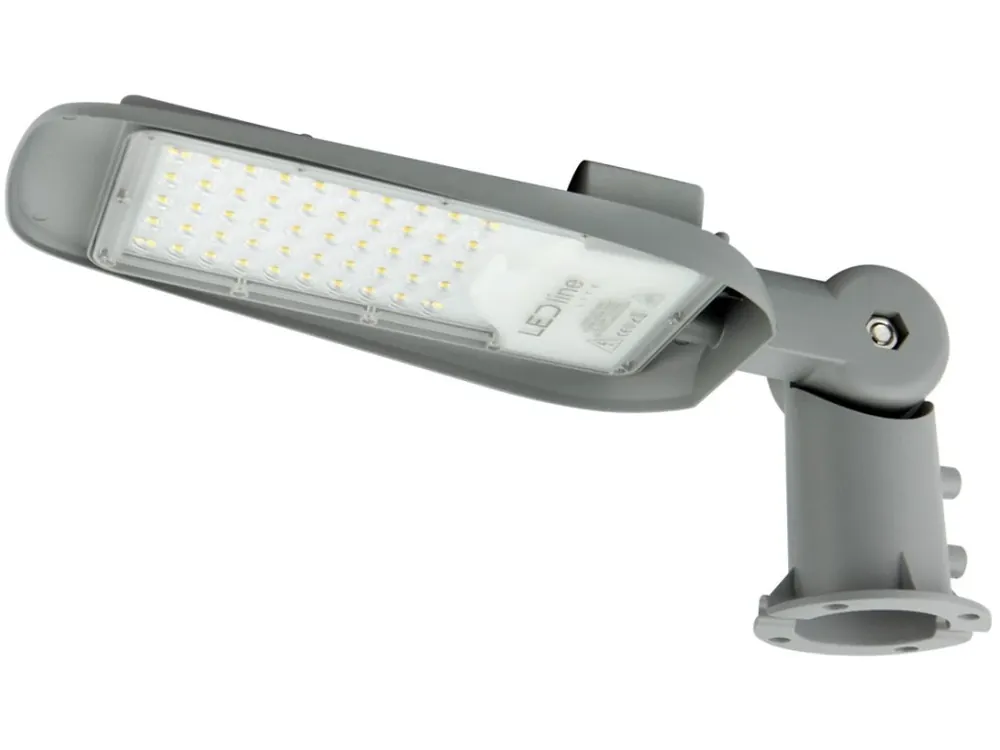 Livrare rapidă Iluminat public LED de 100W cu adaptor reglabil, 10000lm, 100lm/W, 75°, IP65, IK08, 6kV, 4000K [201071]