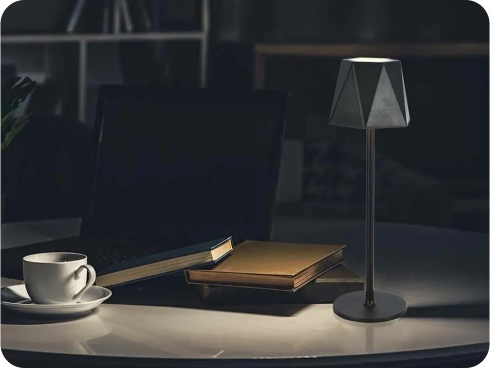 Lampă de masă LED reîncărcabilă 1,5W, 150lm, reglabilă, IP20, neagră, CCT Plată sigură