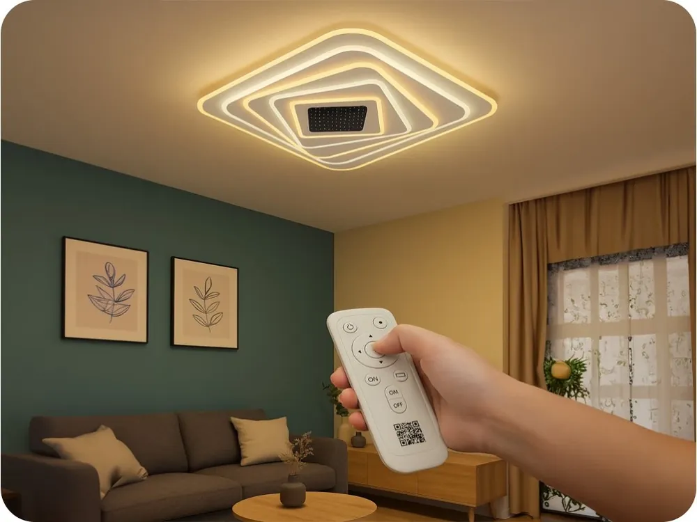 Lampa de design LED 150W, 15.500lm, cu telecomanda, CCT Ieftin