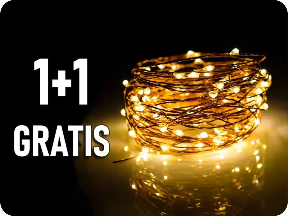Lanț solar LED cupru 20m+2m, 200xLED, 600mAh, 8 funcții, IP44, alb cald, 1+1 gratis! [RTV100387] Mai ieftin