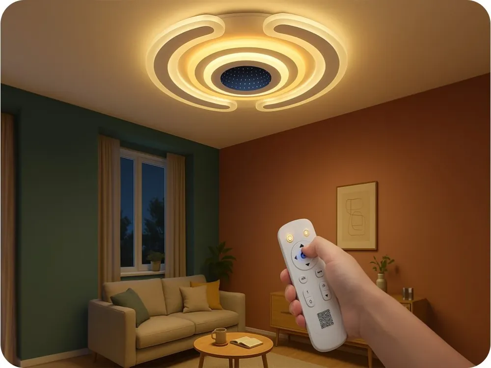 Ofertă specială Lampa de design LED 95W, 9900lm, cu telecomanda, CCT