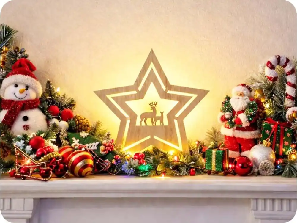 Reducere Decorațiune de perete LED Stea de Crăciun 24xLED [1V261