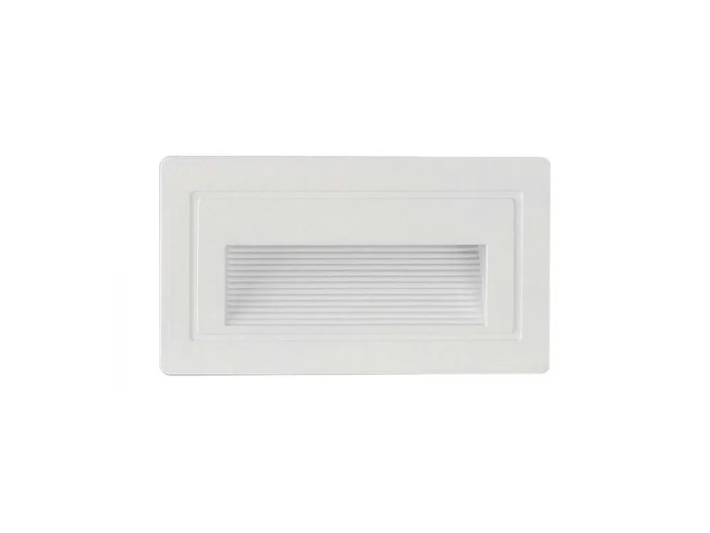 Lumină încasabilă pentru scară cu LED de exterior dreptunghi, 3W, 180lm 270°, 3000K, rezistent la apă, IP65 Super ofertă