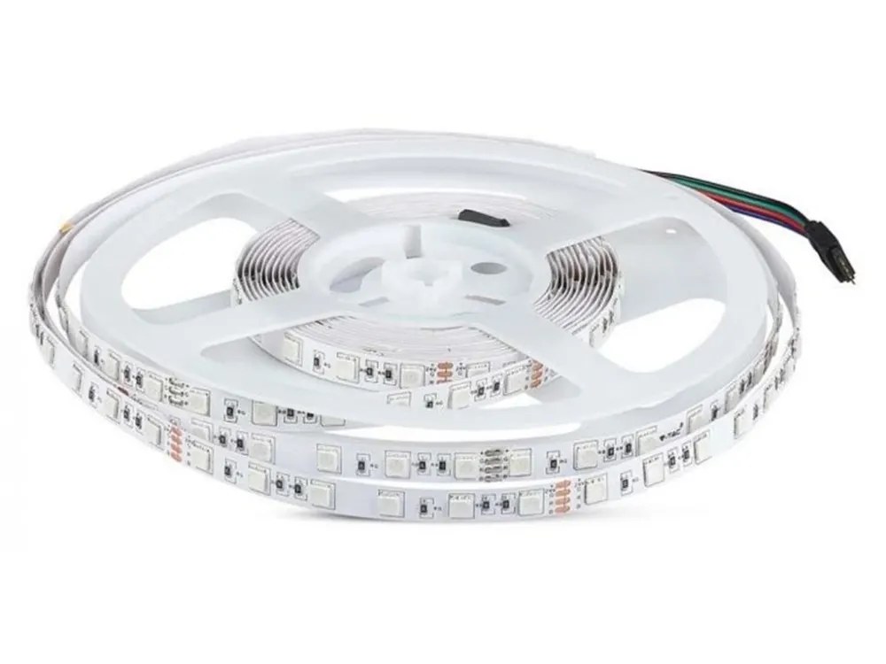 Bandă LED pentru interior RGB, 24V, 7W/m, 140lm/m, 60LED/m, IP20 Preferatul clienților