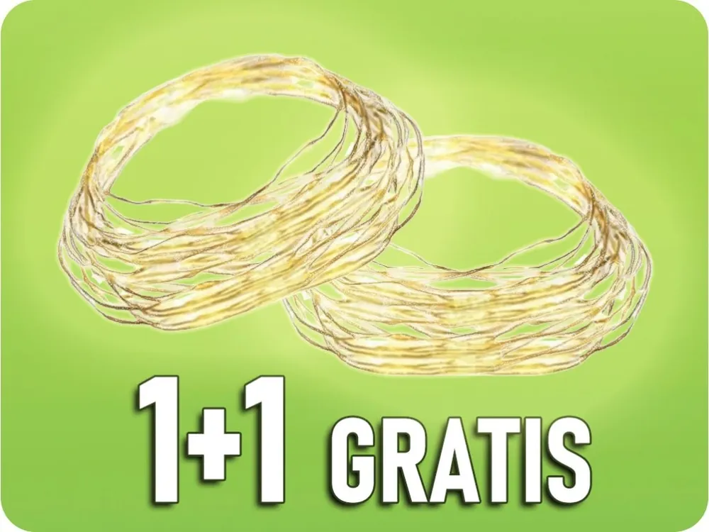 Lanț decorativ LED 5m, 50LED, fără funcții, auriu, 1+1 gratis! [X0150131] Chilipir