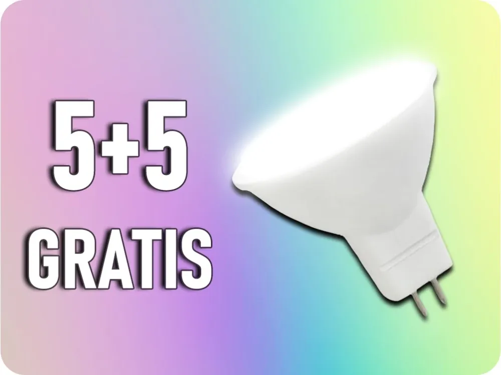 Bec LED GU5.3 4W, 12V, MR16, Alb Rece, 5+5 gratis! [WOJ+12790] Promoție