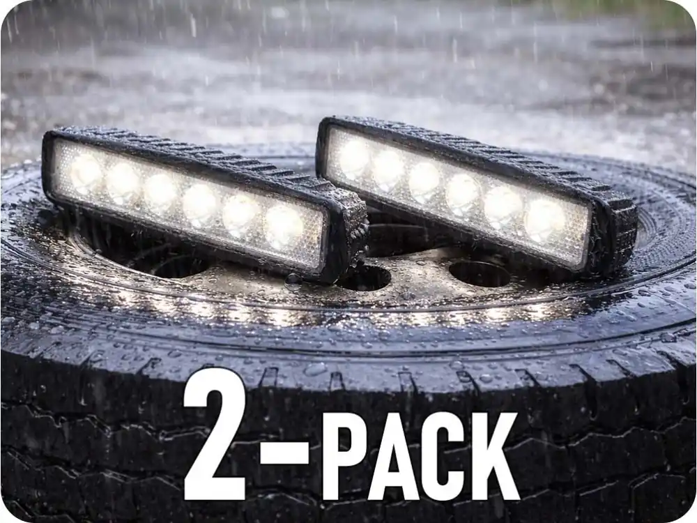 Reducere Lumină de lucru cu LED 18W, 1680lm, 6xLED, 12V/24V, IP67/2-PACK! [L0097S-B]