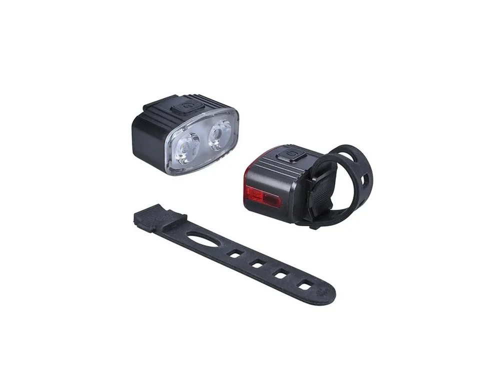 Ultima șansă Set Solight de lumini reîncărcabile pentru biciclete, 160lm, față, spate roșu, Li-Ion, USB [WN47]