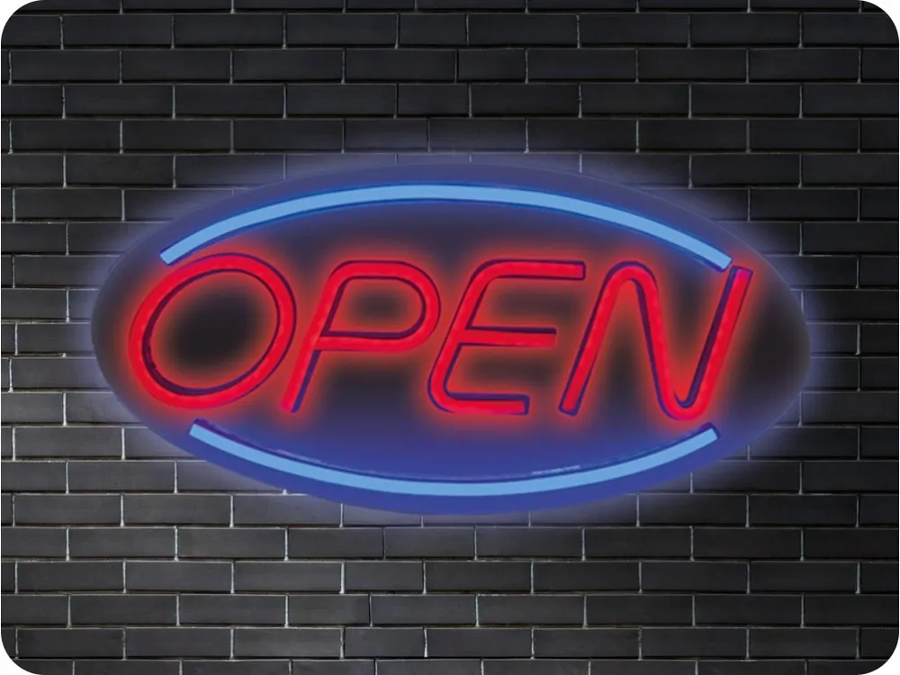 Decor Neon LED pentru totdeauna, reglabil OPEN, USB [RTV100454] Reducere extra