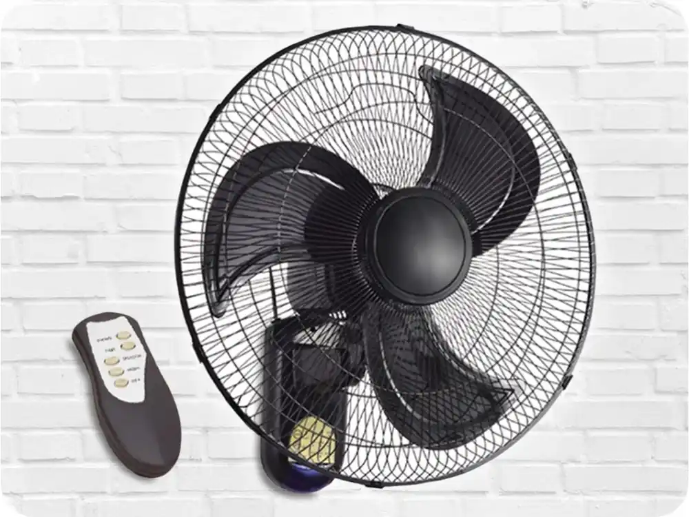 VENTILATOR DE PERETE CU TELECOMANDĂ, 50W, Ø45CM, NEGRU [FANWPB40R] Premium