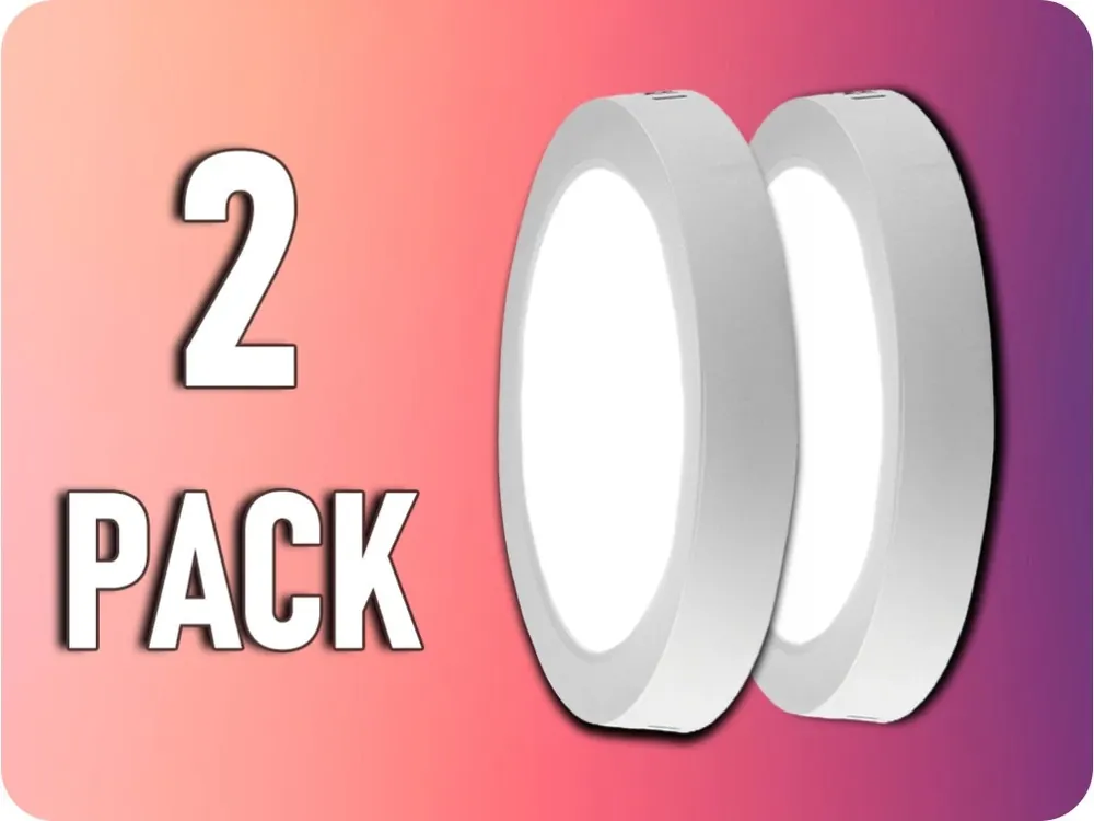 Discount Panou aplicat LED Solight 18W, 1530lm, rotund, 22.5cm, CCT, 2-PACK! [WD172]