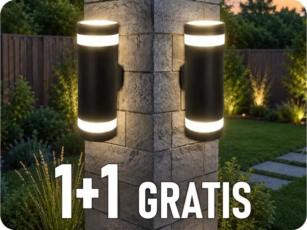 Aplică LED de perete 18W, 1400lm, rotundă, neagră, CCT, IP54, 1+1 gratis! [SLI003026CCT_PW] Retur gratuit