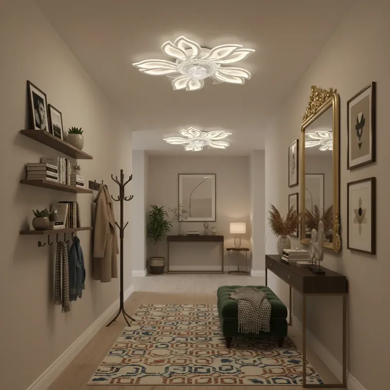 Lustra LED Ventilator ANEMO cu Telecomanda, 30W, D61cm, Lumina Rece/Neutra/Calda, Metal si Plastic, Alb Ofertă specială