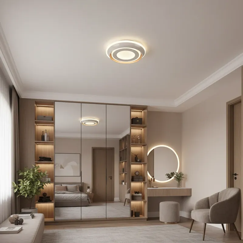Lustra LED ROUE, 27W, Diametru 20cm, Lumina Calda/Neutra/Rece, Alb, Metal si Acril Disponibil imediat