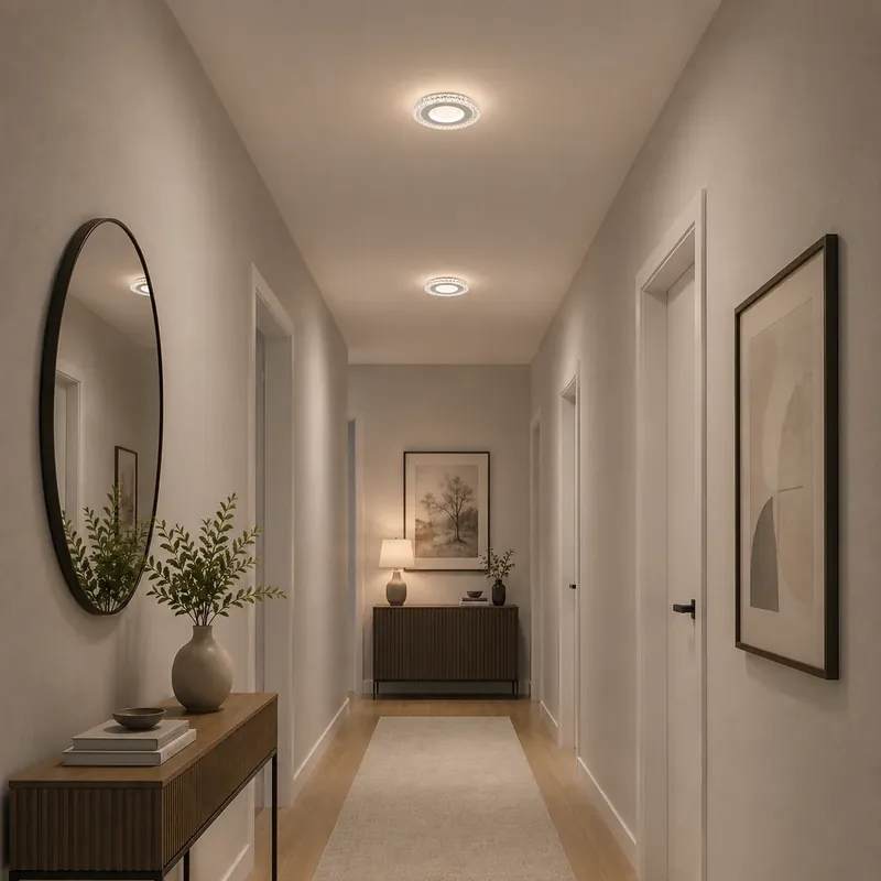 Lustra LED CELUN, 33W, Diametru 21cm, Lumina Calda/Neutra/Rece, Alb, Metal si Acril Ieftin