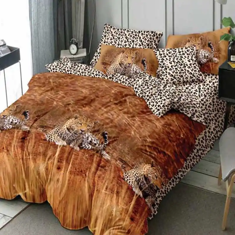 Lenjerie Finet cu 2 fete, Leopard, 6 piese F231 Plată sigură