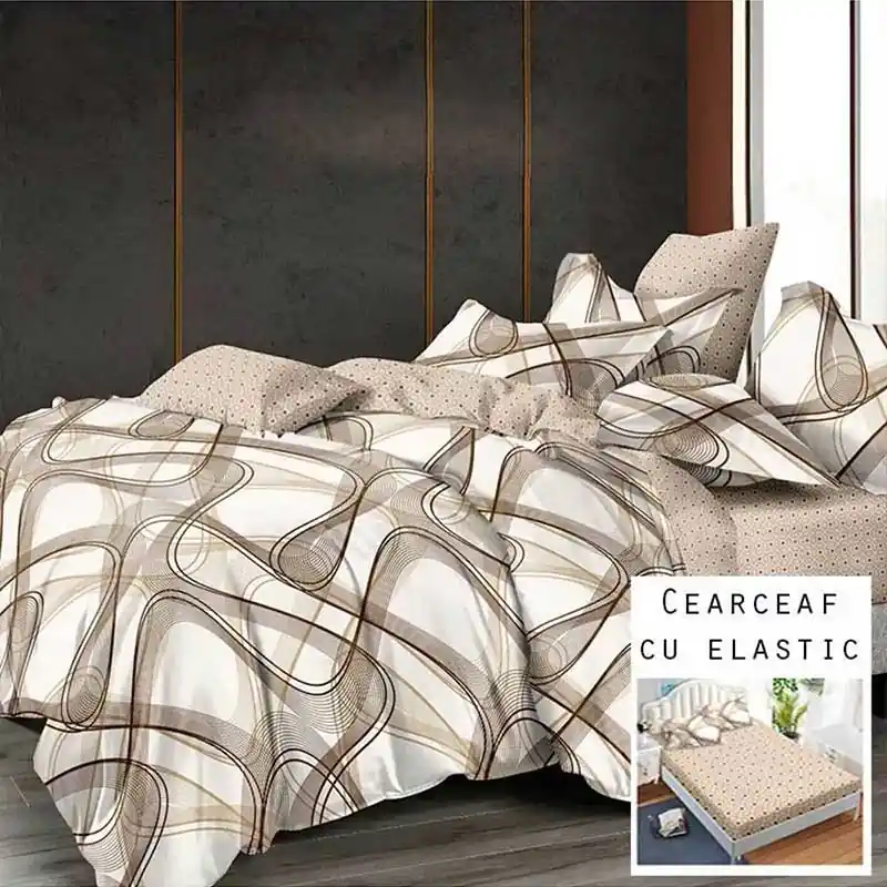 Vezi acum Lenjerie Finet cu 2 Fete, Cearceaf cu Elastic, 6 Piese FE267