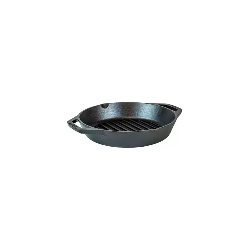Tigaie grill adanca rotunda din fonta cu manere Lodge 26 cm L-8GPL Ieftin