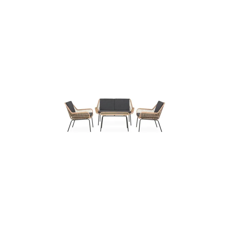 Set mobilier VISBY terasa/gradina, canapea 2 locuri, 2 fotolii si masuta Livrare expres