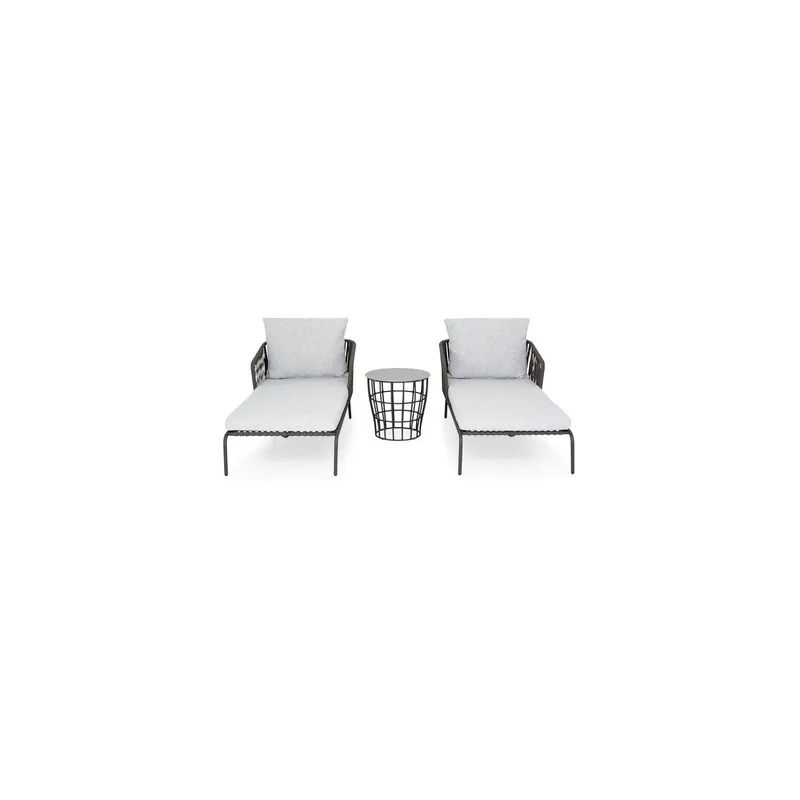 Set sezlonguri SkyLine MILANO, terasa sau piscina, 2 sezlonguri si masuta Reducere extra