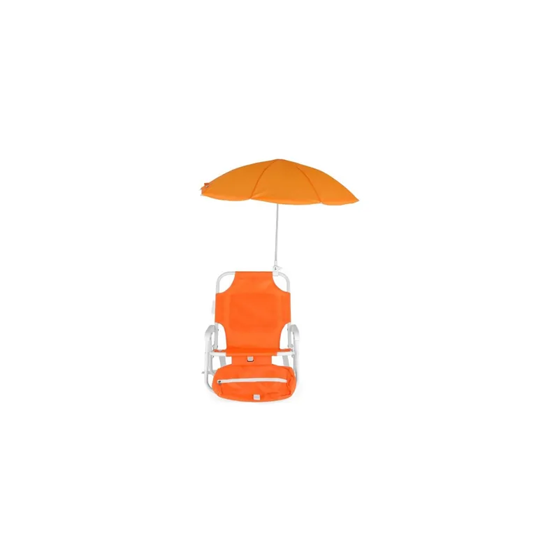 Scaun cu parasolar si geanta frigorifica KIDS BEACH,portocaliu Calitate înaltă